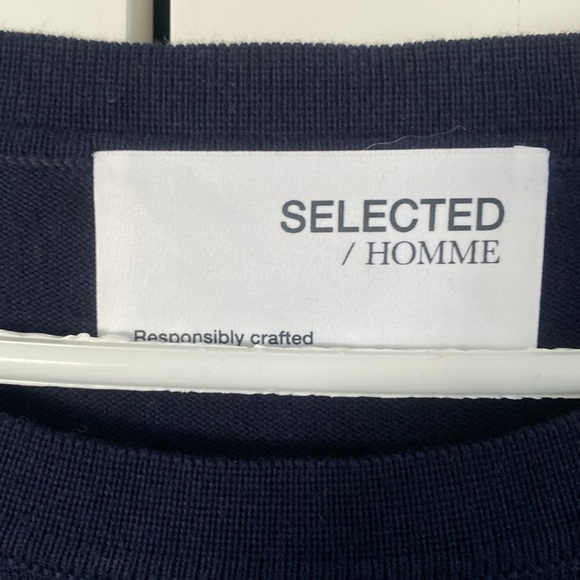 Selected Homme Crew Neck Pima Cotton Sweater - Picture 2 of 6